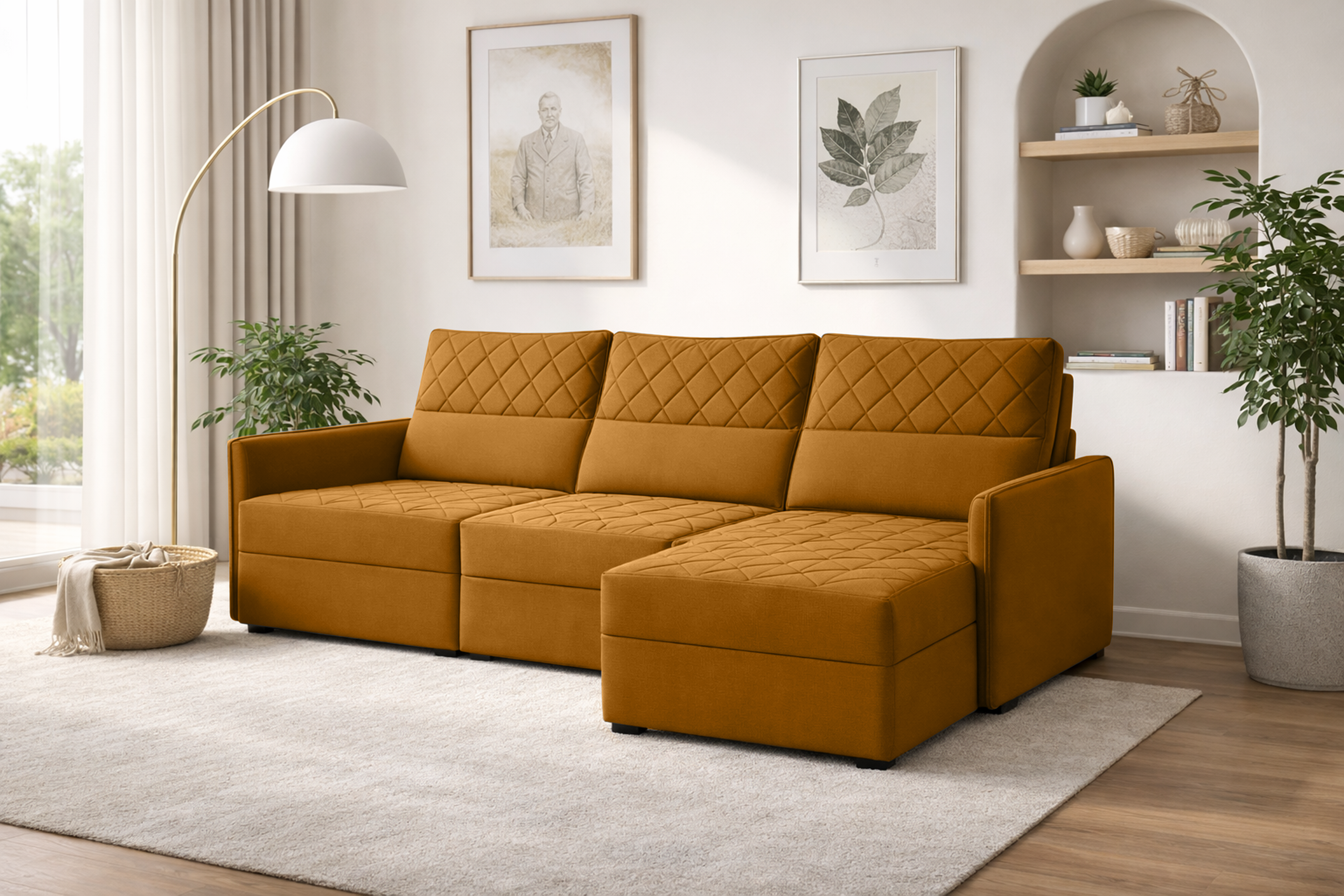 Sofá 03 Lugares Conforto Plus - Terracota