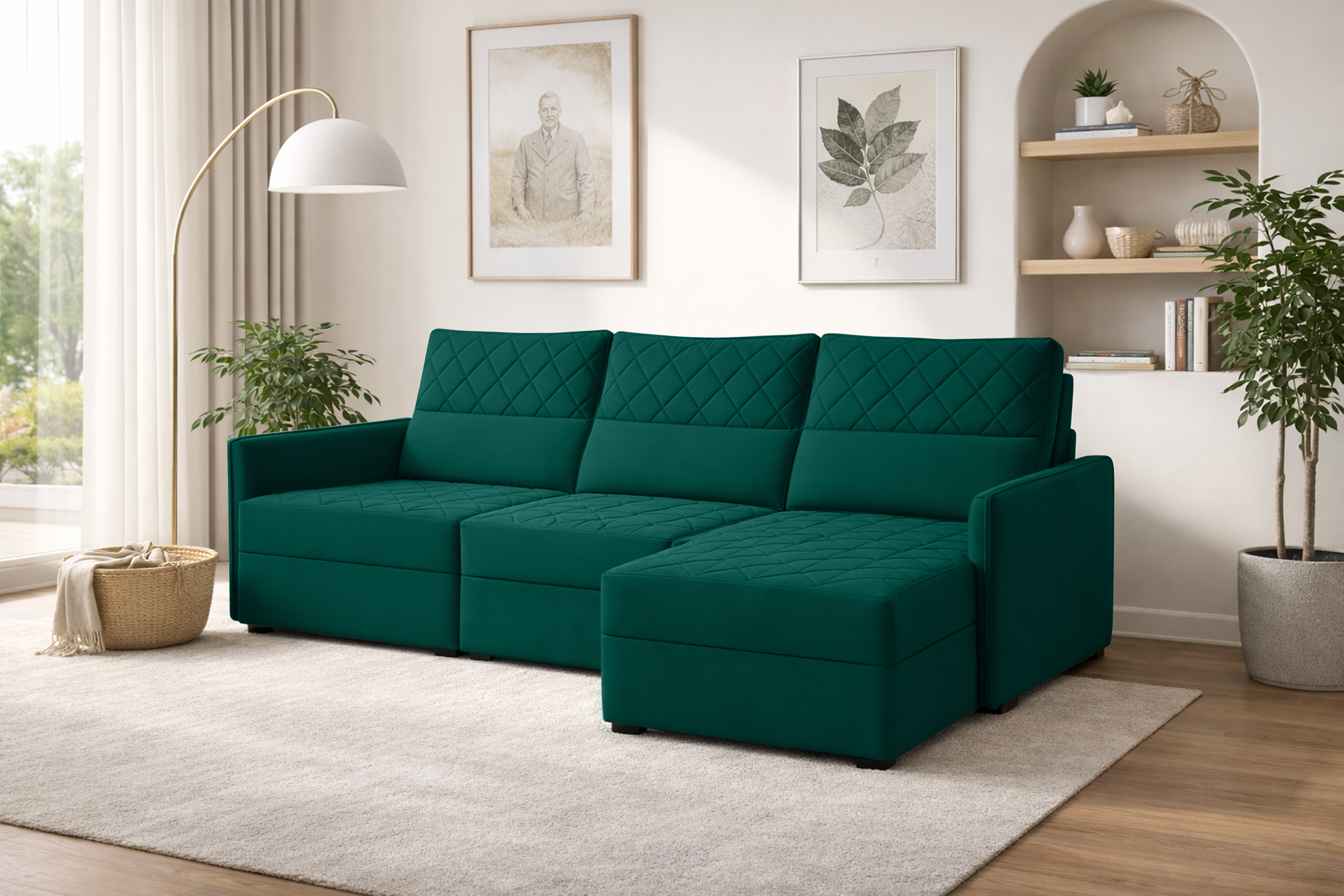 Sofá 03 Lugares Conforto Plus - Verde