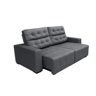 Sofá Retrátil e Reclinável Siena Super Pillow 2,50m - Chumbo