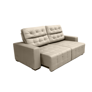 Sofá Retrátil e Reclinável Siena Super Pillow 2,50m - Bege