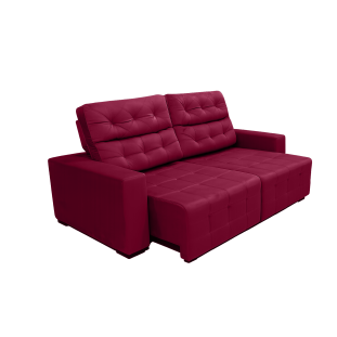 Sofá Retrátil e Reclinável Siena Super Pillow 2,50m - Vinho