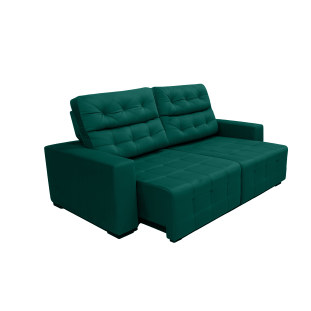 Sofá Retrátil e Reclinável Siena Super Pillow 2,50m - Verde