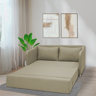 Sofá Cama Aconchego 1,80 - Bege