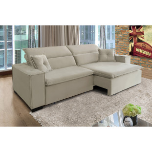 Sofá Londres 3,00m Retrátil e Reclinável Pillow Top
