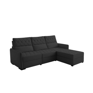 Sofá 03 Lugares Conforto Plus - Preto