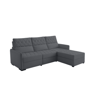 Sofá 03 Lugares Conforto Plus - Chumbo