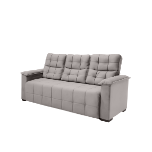 Sofá 03 Lugares Elegance Plus Sofisticato - Avelã