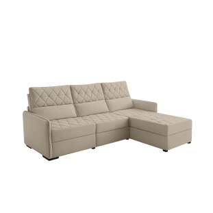 Sofá 03 Lugares Conforto Plus - Bege