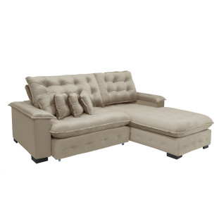 Sofá Berlin 2,65x2,10m com Chaise Super Pillow Top 
