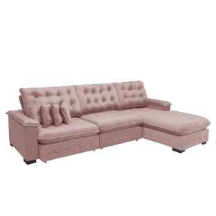 Sofá Berlin 3,85x1,70m com Chaise Super Pillow Top 