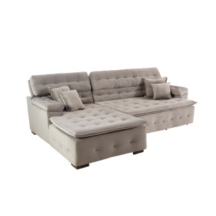 Sofá Retrátil e Reclinável Com Chaise Orlando 2,20x2,10m- Sofisticato
