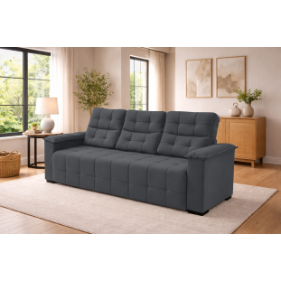 Sofá 03 Lugares Elegance Plus Sofisticato - Chumbo