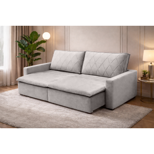 Sofá Cama Caixa Zero Florença 2,35m - Avelã