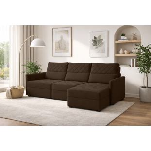 Sofá 03 Lugares Conforto Plus - Marrom