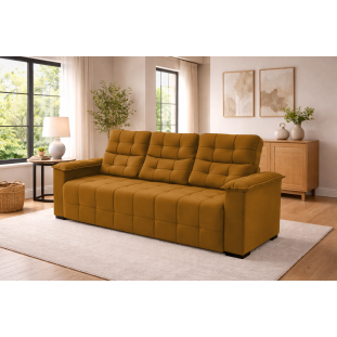 Sofá 03 Lugares Elegance Plus Sofisticato - Terracota