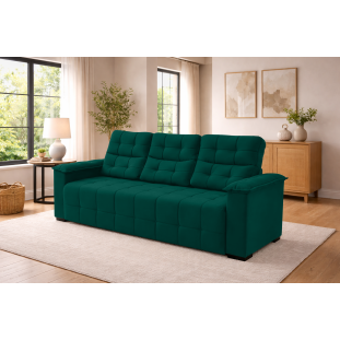 Sofá 03 Lugares Elegance Plus Sofisticato - Verde