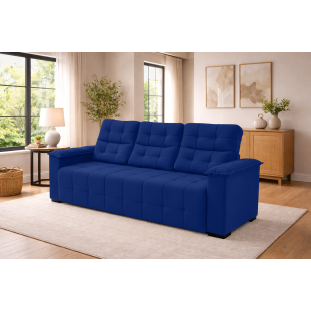 Sofá 03 Lugares Elegance Plus Sofisticato - Azul