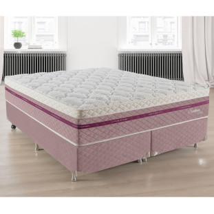 Conjunto Box Sintuoso com Molas, Vibro Massagem e Magnético 1,93x2,03m King 