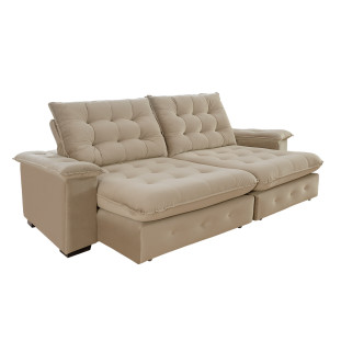 Sofá Coliseu 2,60m Retrátil e Reclinável Super Pillow 
