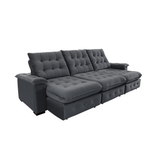 Sofá Coliseu Retrátil e Reclinável 2,90m  Super Pillow 