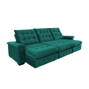 Sofá Coliseu 3,10m Retrátil e Reclinável Super Pillow 