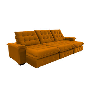 Sofá Coliseu 3,40m Retrátil e Reclinável Super Pillow 