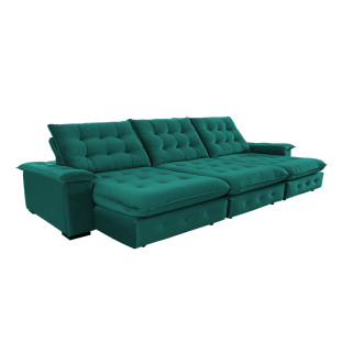 Sofá Coliseu 3,70m Retrátil e Reclinável Super Pillow 