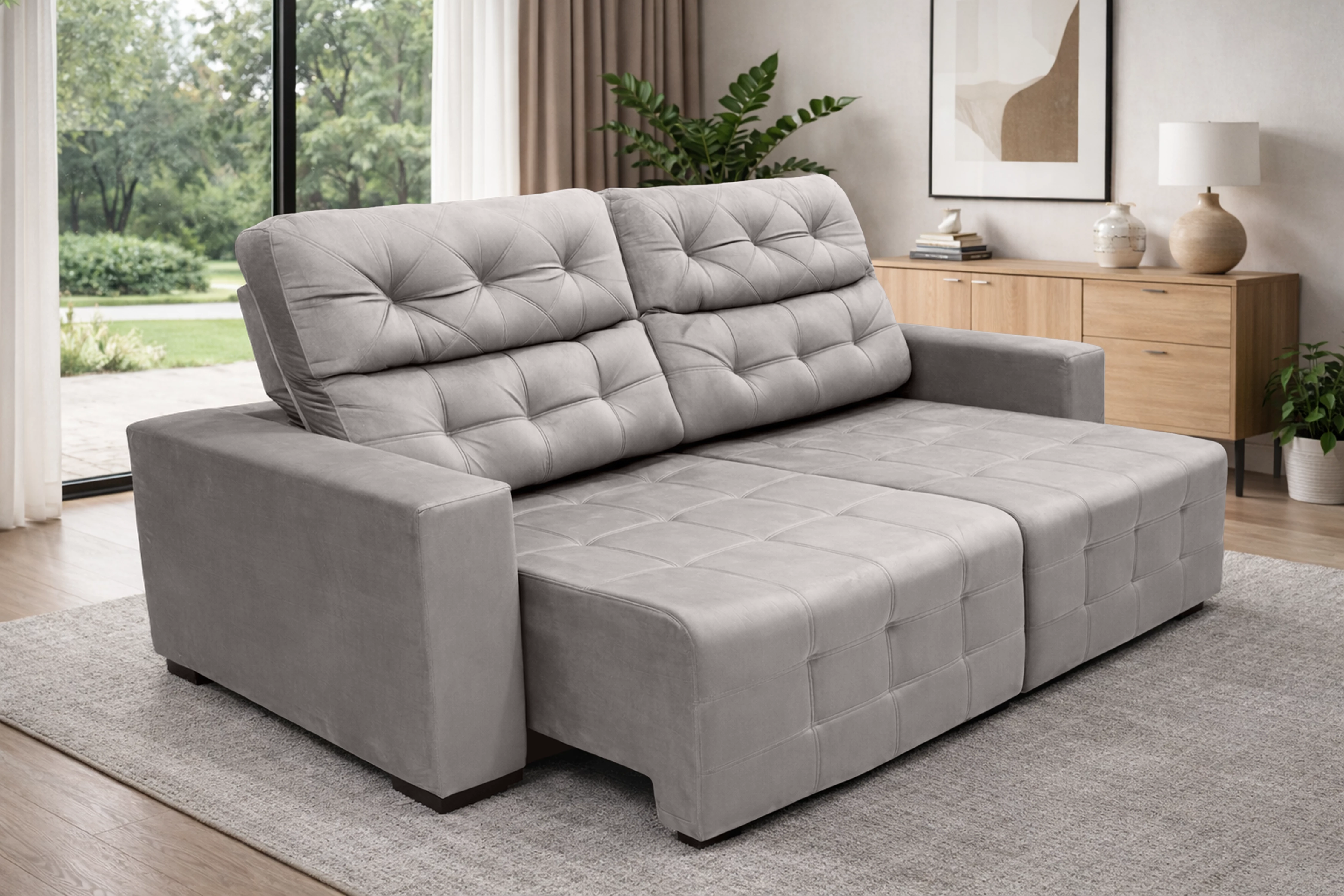 Sofá Retrátil e Reclinável Siena Super Pillow 2,30m - Sofisticato