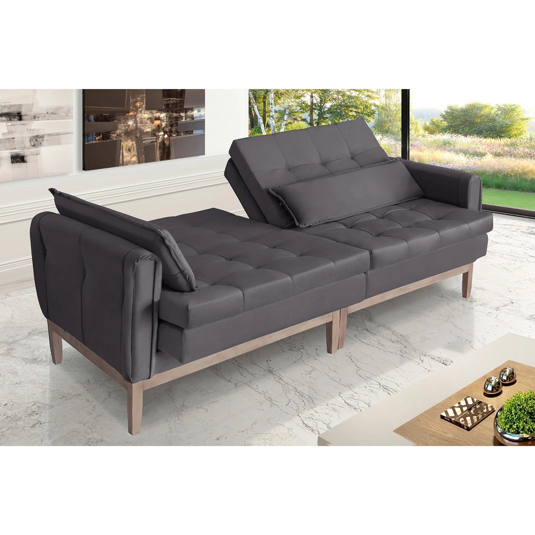 Sofá Cama Rivieira 2,30m - Chumbo