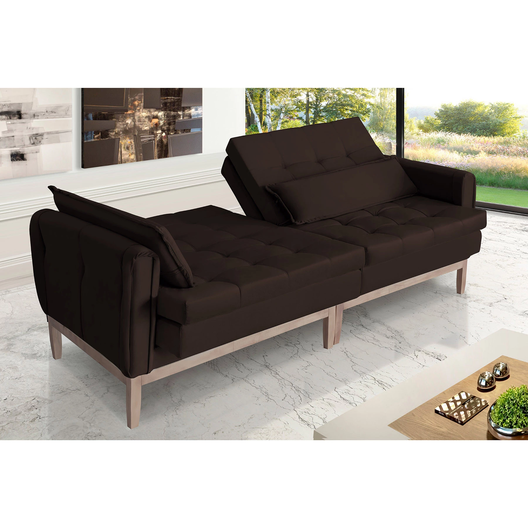 Sofá Cama Rivieira 2,10m - Marrom