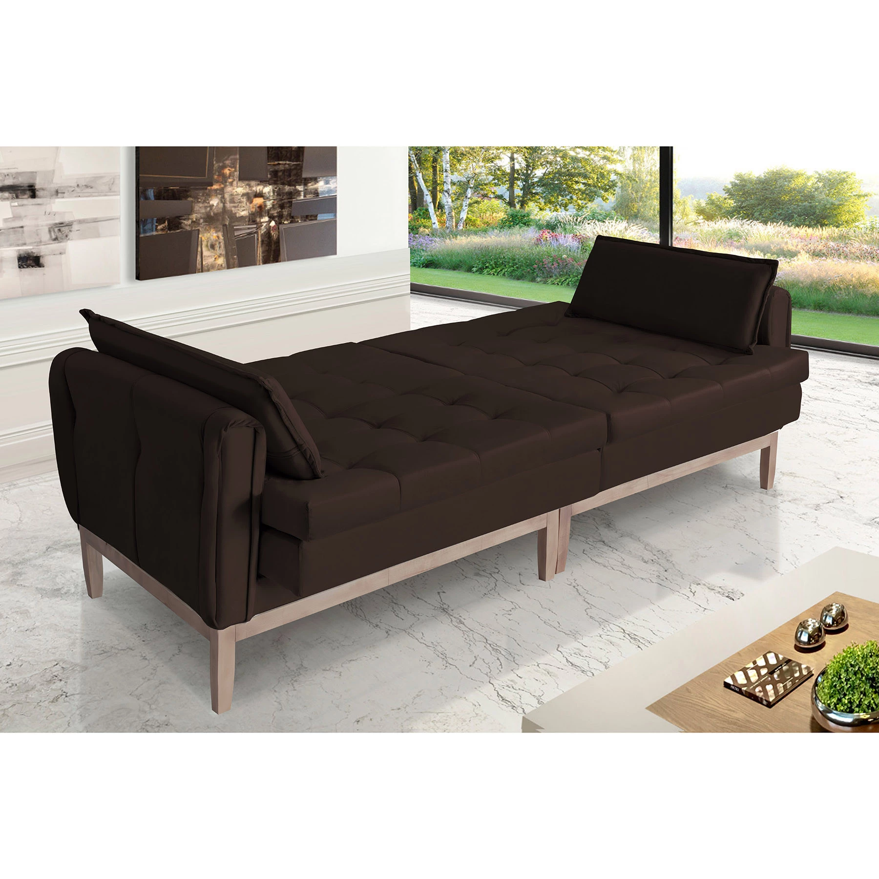Sofá Cama Rivieira 2,30m - Marrom