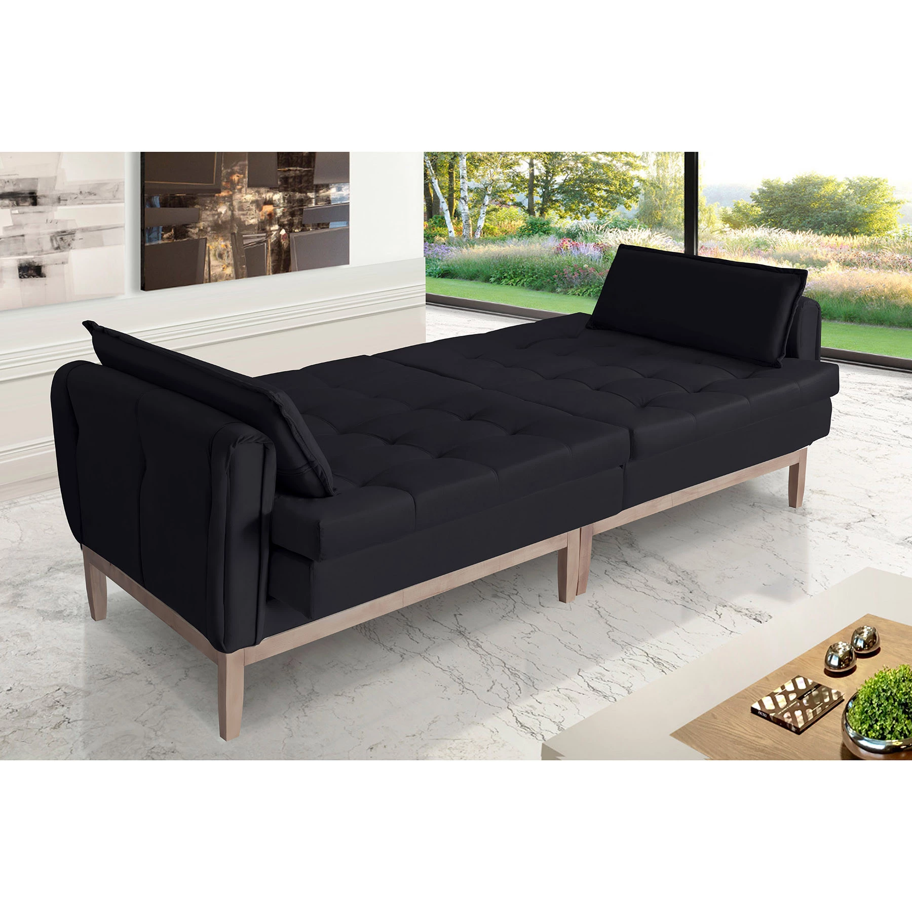 Sofá Cama Rivieira 2,30m - Preto