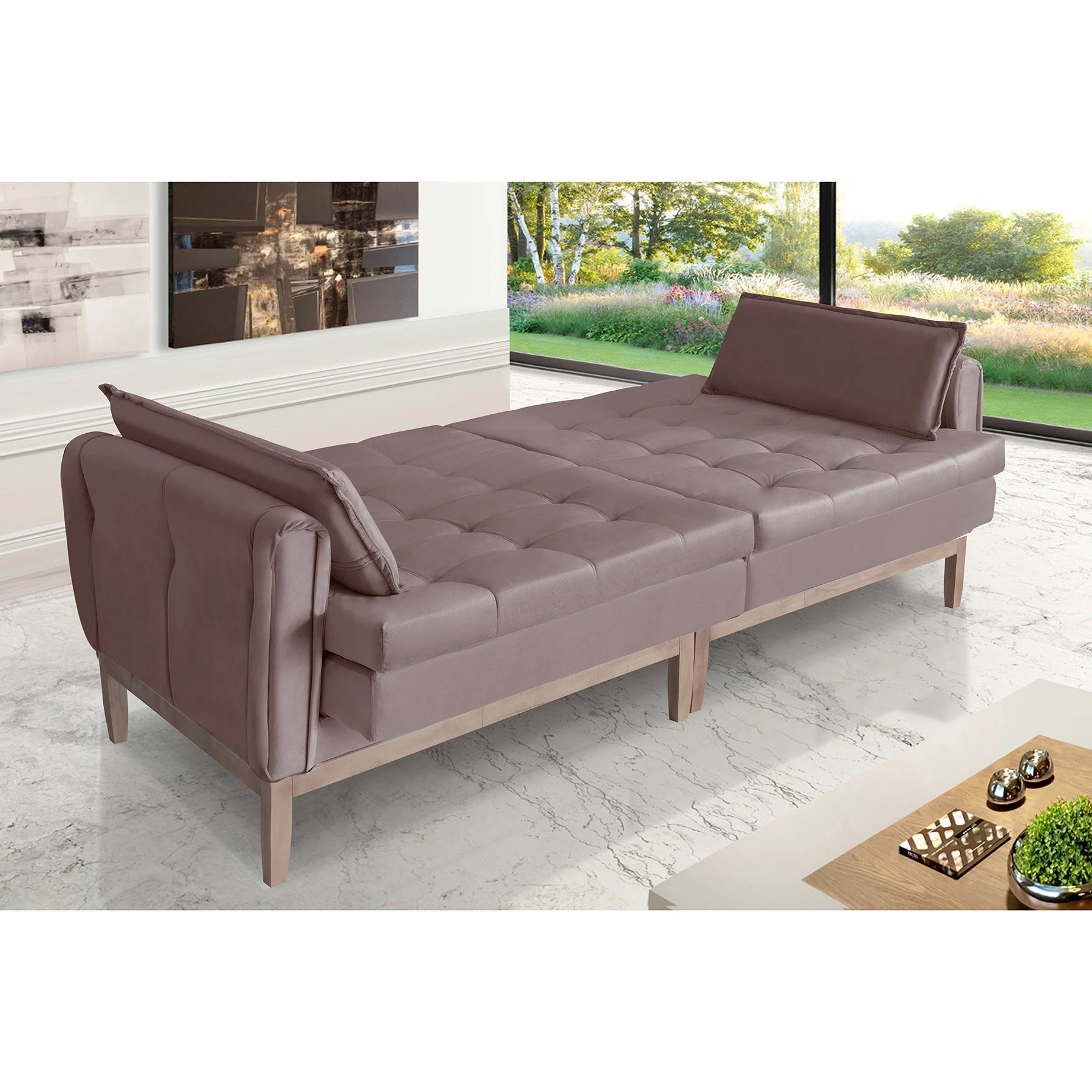 Sofá Cama Rivieira 2,70m - Rosê