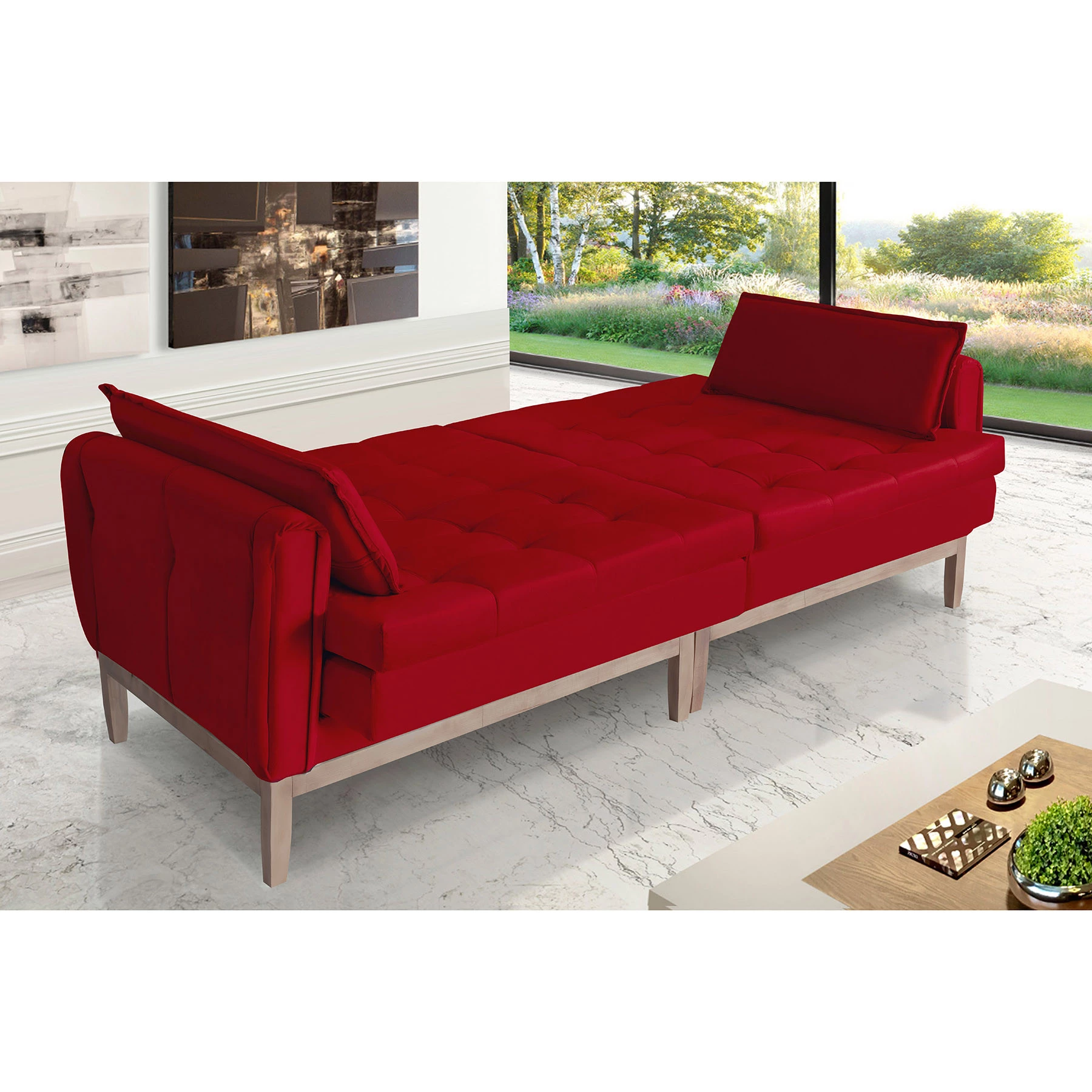 Sofá Cama Rivieira 2,30m - Vermelho