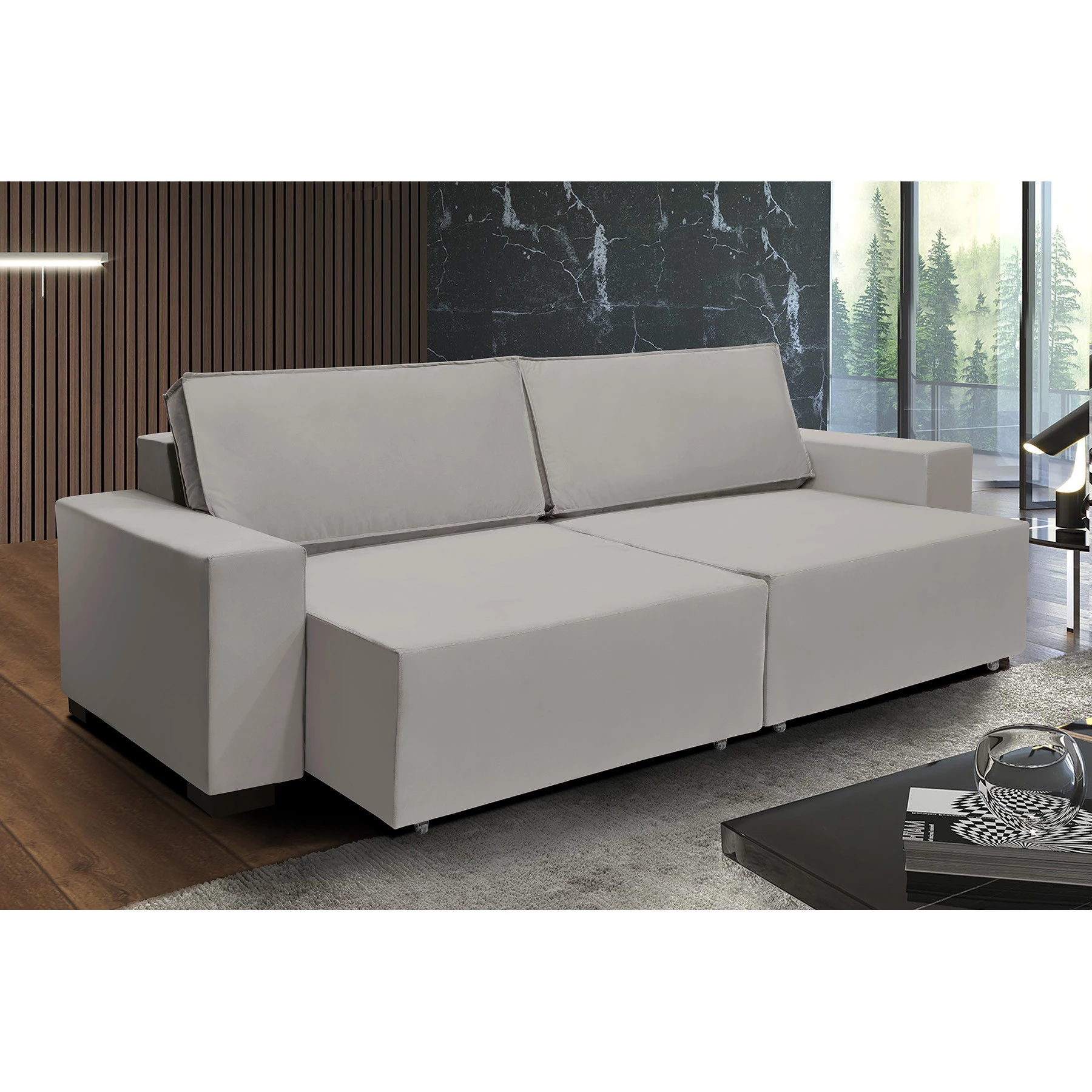 Sofá Dallas 2,90m Retrátil - Avelã