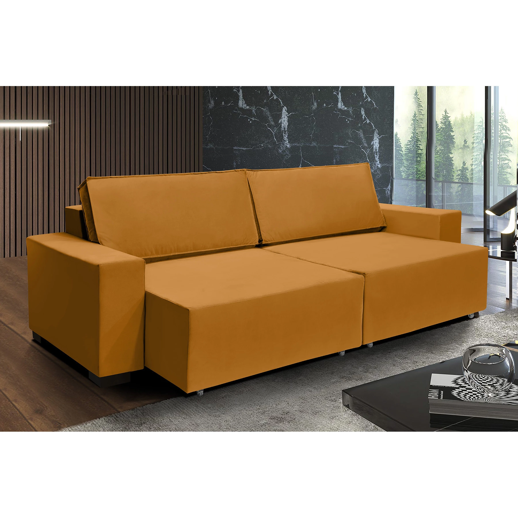 Sofá Dallas 2,90m Retrátil - Terra