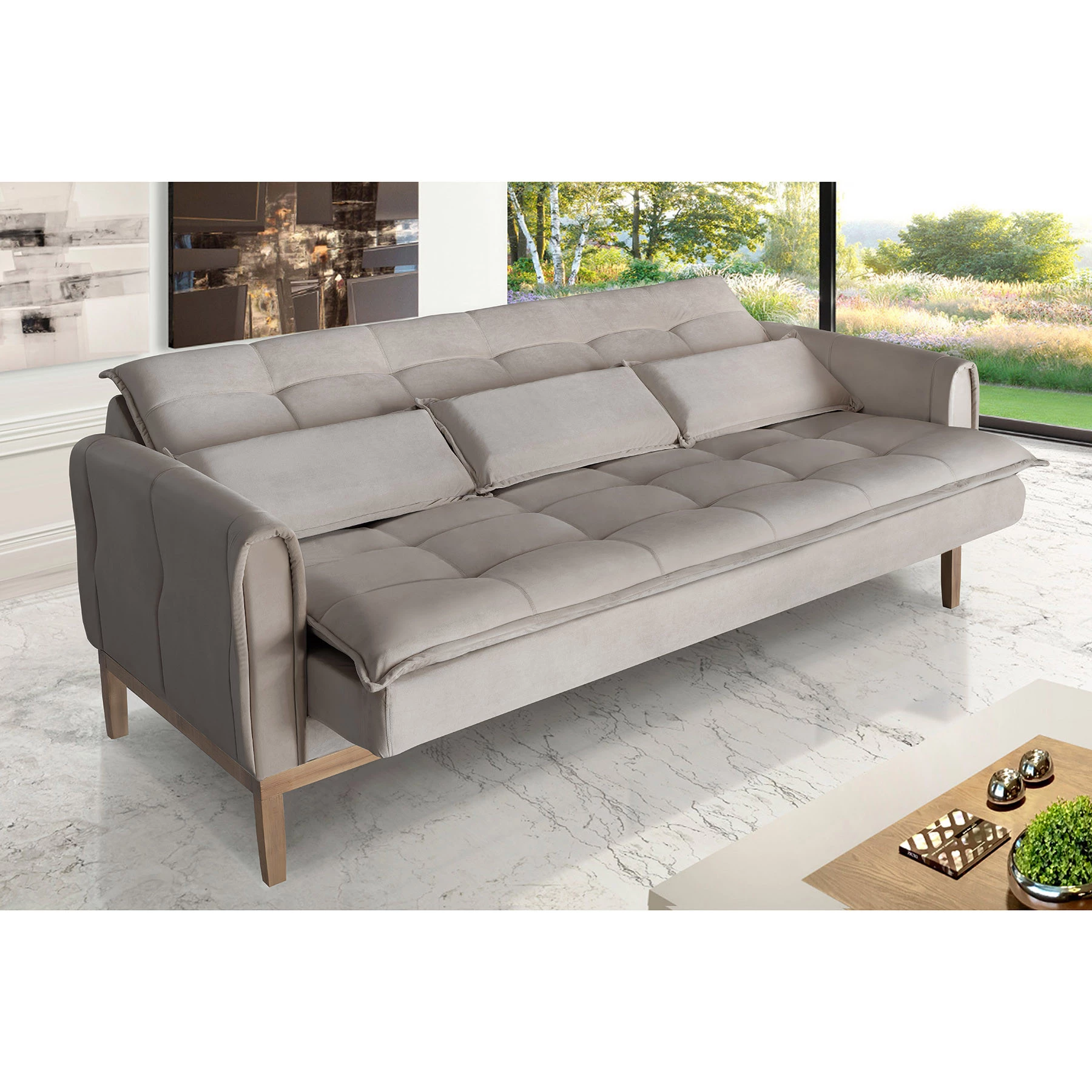 Sofá Cama Rivieira 1,70m - Avelã