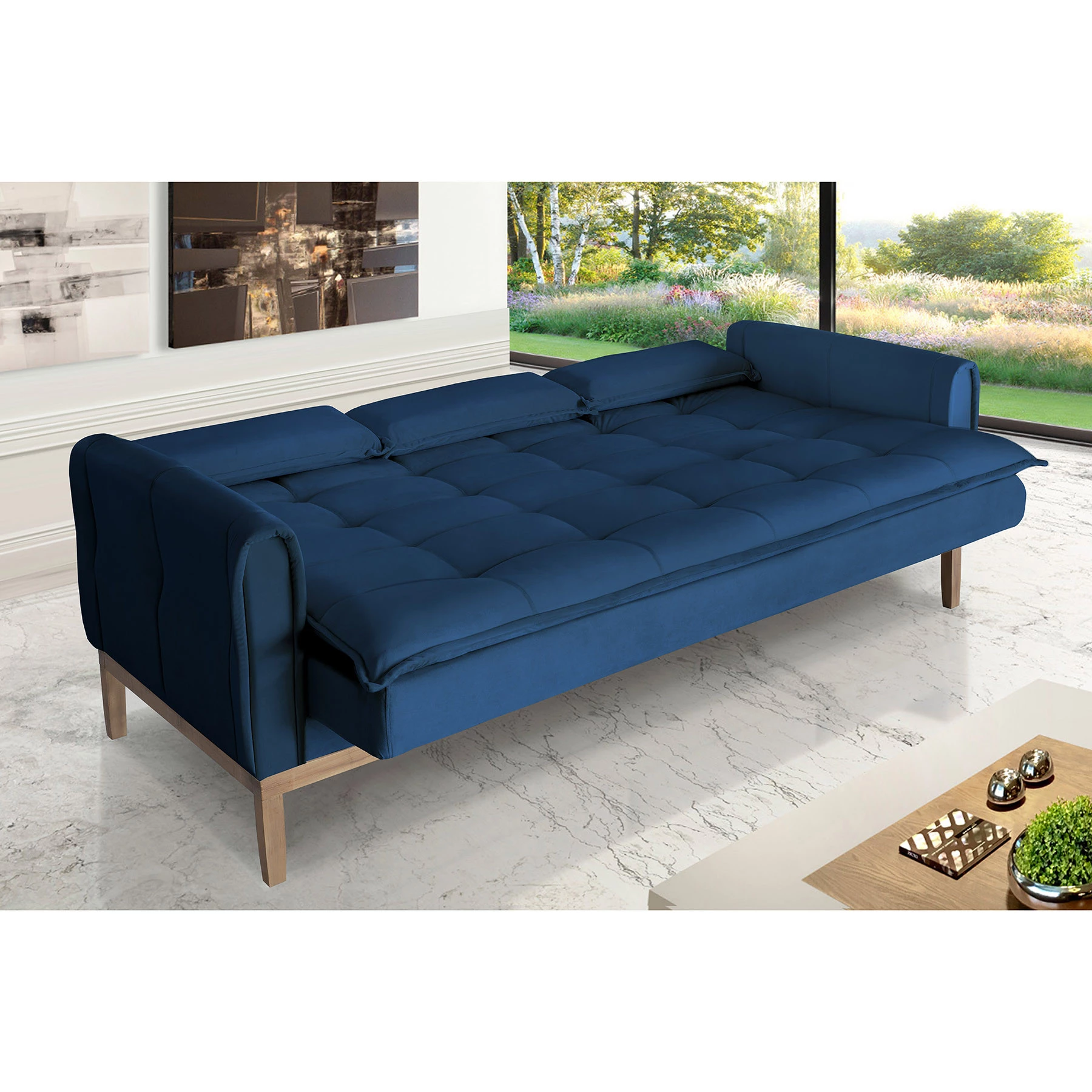 Sofá Cama Rivieira 1,70m - Azul