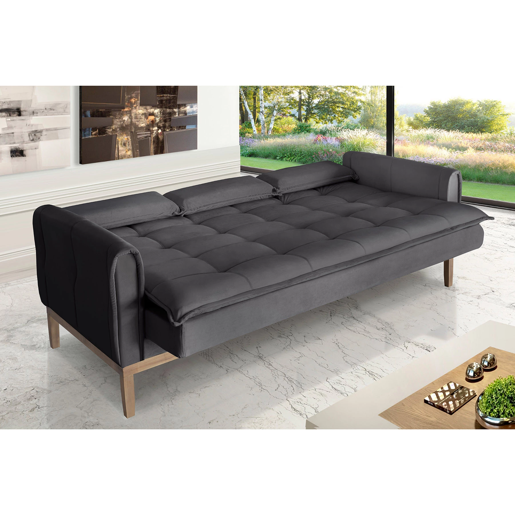 Sofá Cama Rivieira 1,70m - Chumbo