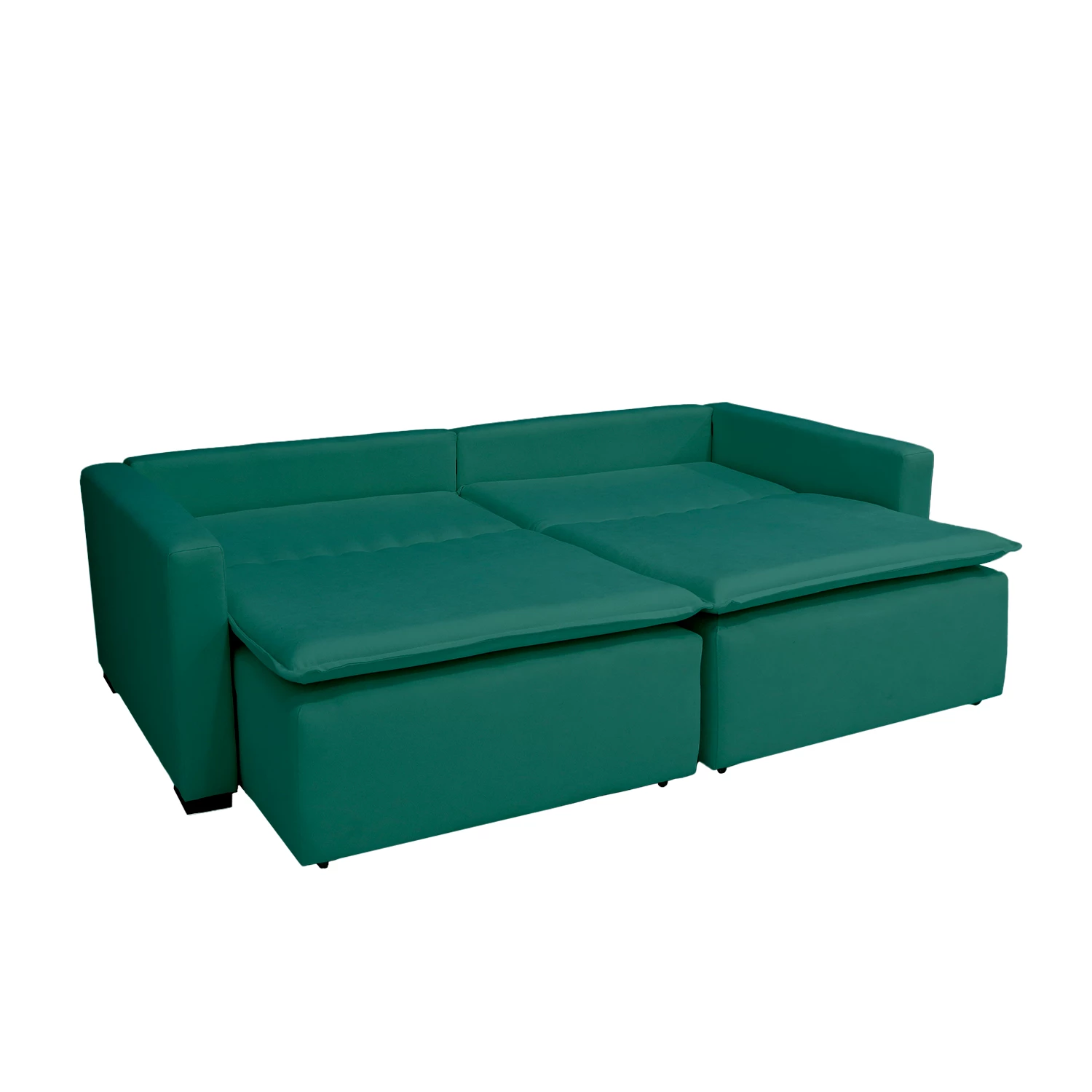 Sofá Cama Tóquio Com Almofadas Soltas 2,50m-verde