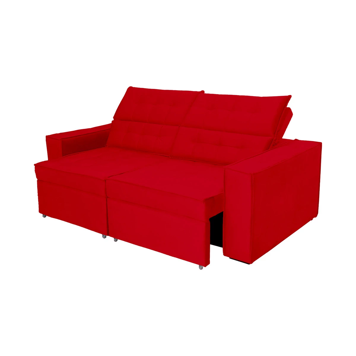 Sofá Austrália 2,50m 4 Lugares Retrátil e Reclinável D35 - Vermelho