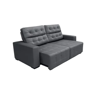 Sofá Retrátil e Reclinável Siena Super Pillow 2,30m - Chumbo