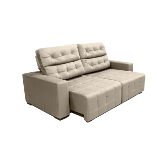 Sofá Retrátil e Reclinável Siena Super Pillow 2,30m - Bege