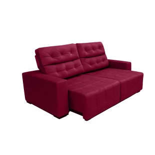 Sofá Retrátil e Reclinável Siena Super Pillow 2,30m - Vermelho