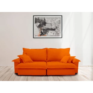 Sofá Paris 2,30m Retrátil e Reclinável Super Pillow  -terra