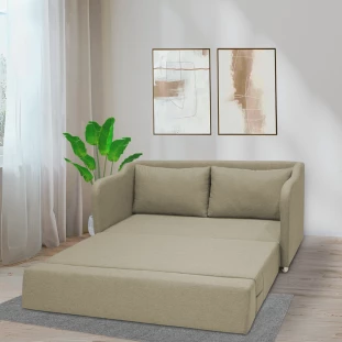 Sofá Cama Aconchego 1,80 - Bege