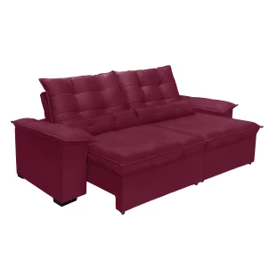 Sofá Retrátil e Reclinável Aspen 2,00m - Vinho