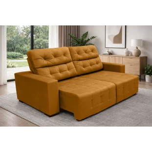 Sofá Retrátil e Reclinável Siena Super Pillow 2,30m - Terracota
