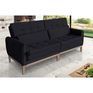 Sofá Cama Rivieira 2,50m - Preto