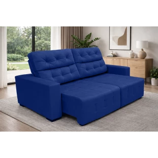 Sofá Retrátil e Reclinável Siena Super Pillow 2,30m - Azul